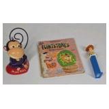 Flintstones Book Toy Lot PEZ Woody Monkey Figurine