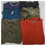 Men’s Thermal Shirt Lot XL Long Sleeve Waffle Knit Henley GAP Old Navy Bundle