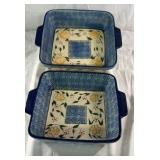 Temp-tations Tara Heritage 2 Qt Baking Dish Set Floral Ovenware