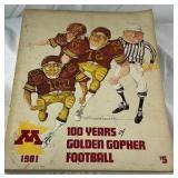 1981 Golden Gopher Football 100 Years Program Minnesota