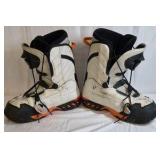 HMK Snowboard Boots – Black and White Lace-Up Design US 11M