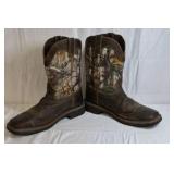 Rocky Western Work Boots – Camo Shaft Leather Pull-On Size 10.5D