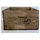 Vintage Wooden Crate “Hercules Powder” Ammo Box Style Storage Crate