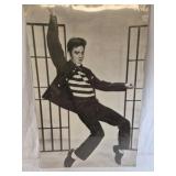 Elvis Presley Poster – Black & White Jailhouse Rock Pose Wall Art