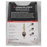 Monster Cable QuickLock Speaker Connectors Banana Plugs Gold Set