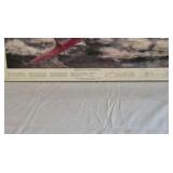 Vintage Aviation Poster – Red Biplane in Storm Sky Airplane Wall Art