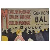 Vintage Moulin Rouge La Goulue Poster Framed Toulouse Lautrec Style