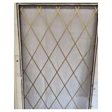 Vintage Wood Window Frame Diamond Lattice Farmhouse Wall Decor