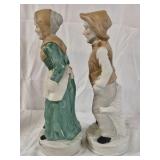 Lefton Ceramic Figurines Man Woman Pair