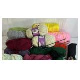 Yarn and Knitting Supplies Lot