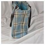 Modella Plaid Fabric Tote Bag