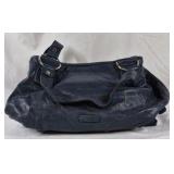 Nine & Co Dark Blue Faux Leather Shoulder Bag