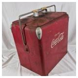 Vintage Coca-Cola Metal Cooler Red 1950s