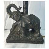 Elephant Base Table Lamp with Twisted Column