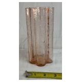 Pink Depression Glass Scalloped Vase