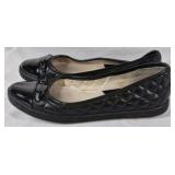 Michael Kors Black Ballet Flats with Patent Toe