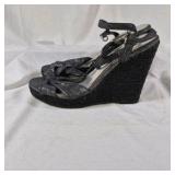 White House Black Market Strappy Heels with Bow