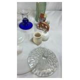 Assorted Vintage Glassware and Kitchenware – Ball Jar Milk Glass Painted Plate