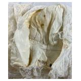 Vintage Lace Dress with Bonnet – Cream Floral Pattern