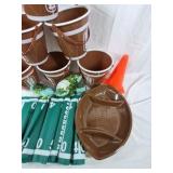 Football Party Supplies Lot Buckets Tablecloth Cups Decorations