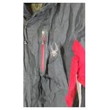 Spyder Mens Ski Jacket Black Red Full Zip Insulated Coat Size XL