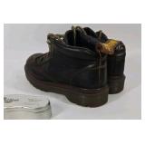 Dr. Martens AirWair Brown Leather Ankle Boots Size 7 w/ Shoe Shine Sponge