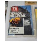 TV Guide 9/11 Issue and Assorted Magazines – NASCAR Kenny Rogers