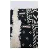 Muk Luks Knit Gloves Faux Fur Trim Winter Gloves
