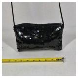 Vintage Sequin Clutch Purse Multicolor Beaded Evening Bag Shoulder Strap