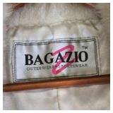 Bagazio Faux Fur Coat Womens Long Ivory Plush Winter Coat