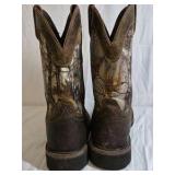 Rocky Western Work Boots – Camo Shaft Leather Pull-On Size 10.5D