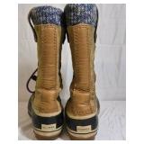 Sorel Winter Boots – Tan Leather and Rubber Lace-Up Size 5