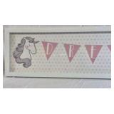 Framed Dream Unicorn Wall Art – Nursery Decor Banner Print