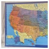 United States Map Wall Art – Color State Geography Print