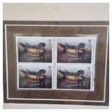 Ducks Unlimited Framed Duck Stamp Display
