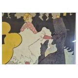 Vintage Moulin Rouge La Goulue Poster Framed Toulouse Lautrec Style