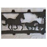 Vintage Cast Iron Running Horses Wall Art Western Decor