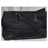 Black Tote Bag with Structured Base and Dual Handles