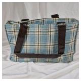Modella Plaid Fabric Tote Bag