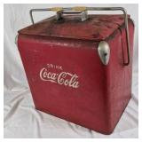 Vintage Coca-Cola Metal Cooler Red 1950s