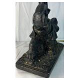 Elephant Base Table Lamp with Twisted Column