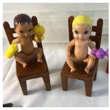 Assorted Miniatures and Small Toys – Dolls Chairs Blocks Plane Figures