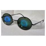 Vintage Round Green Lens Novelty Sunglasses Texas Hold’em