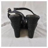 White House Black Market Strappy Heels with Bow