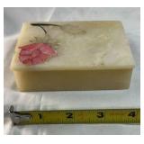 Stone Inlay Trinket Box – Floral Lid Design Made in India