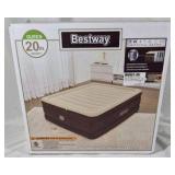 Bestway Queen Air Mattress 20” Height Built In Pump Tritech Internal Beams