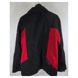 Spyder Mens Ski Jacket Black Red Full Zip Insulated Coat Size XL
