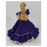 Vintage Mattel Barbie Doll 1966 Malaysia – Crochet Dress Purple Gown