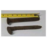 Vintage Railroad Spikes and Ice Pick