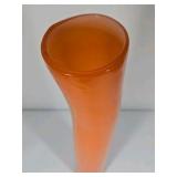 Orange Art Glass Vase